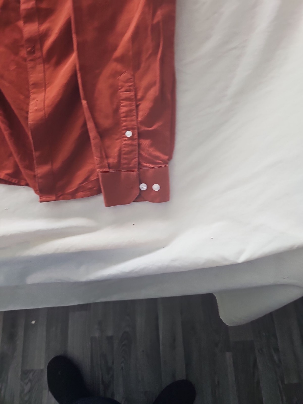 Farah Slim Fit Rust Orange 100% Organic Cotton Shirt M 371 - Image 4