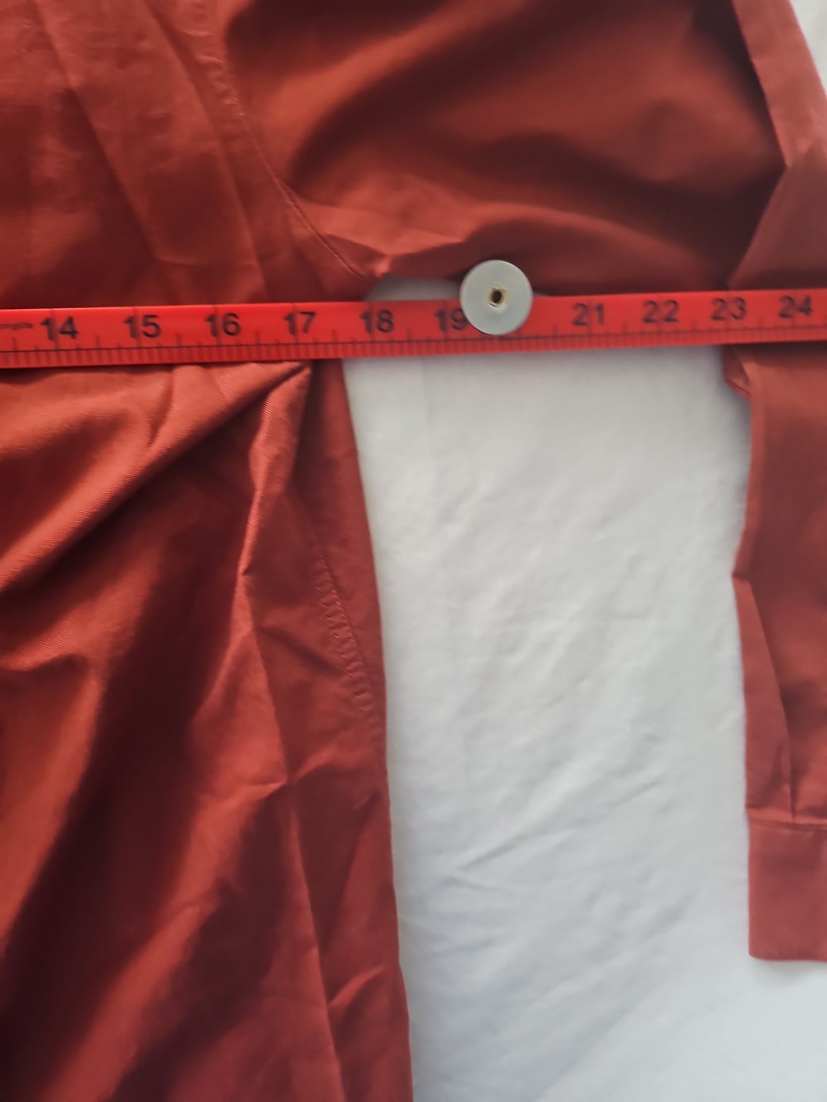 Farah Slim Fit Rust Orange 100% Organic Cotton Shirt M 371 - Image 5