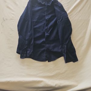 Threadbare Men's Navy Blue Linen Blend Long Sleeve Shirt  375