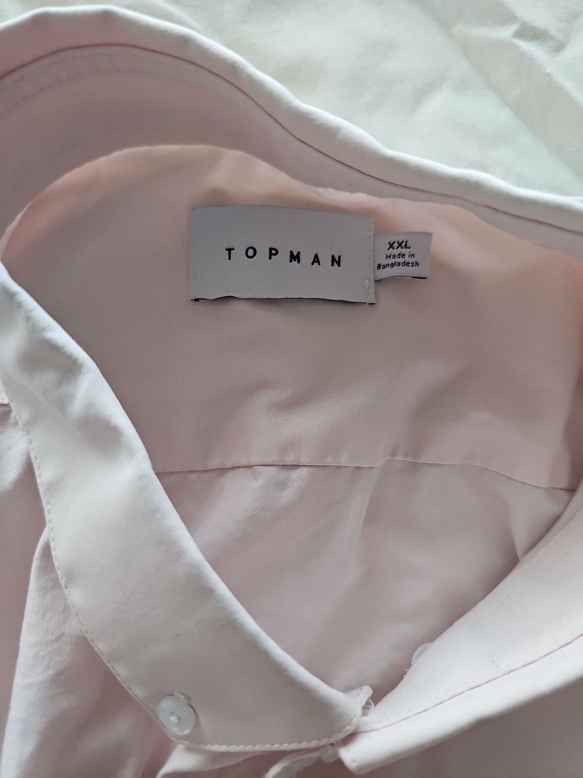 Topman Pale Pink Short Sleeve Button-Down Shirt XXL A442