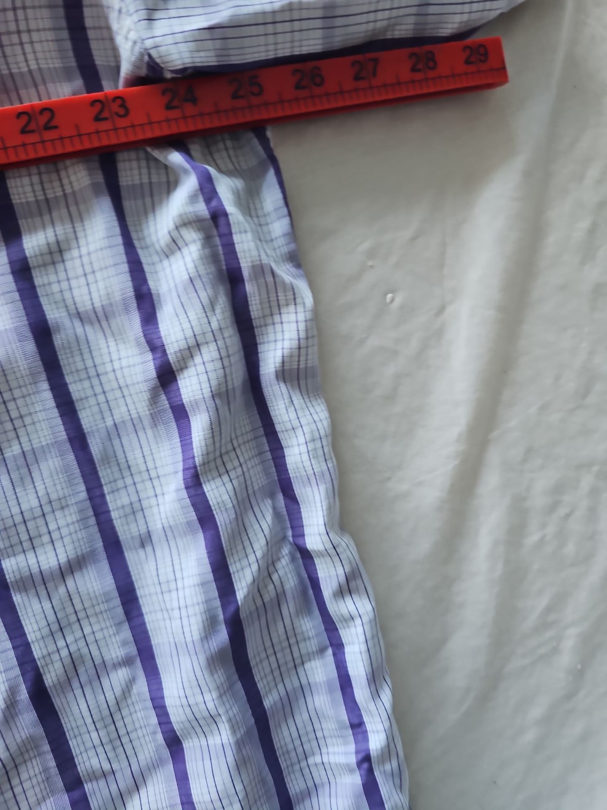 Cotton Traders Men's 2XL Purple Striped Short Sleeve Shirt 344 - Image 9
