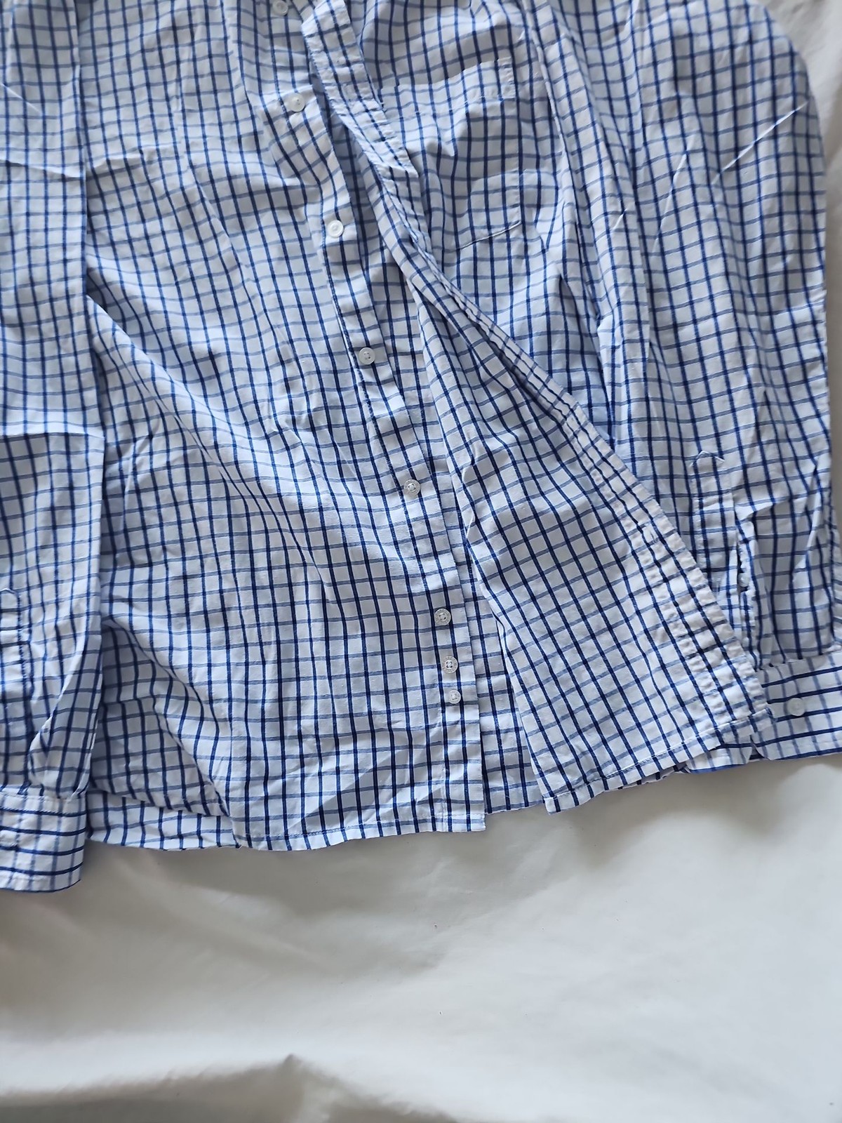 Cotton Traders Blue Check Button-Down Shirt 3XL 345 - Image 8