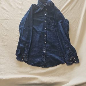 Peacocks Women's Indigo Blue Western Denim Shirt Size 8  376