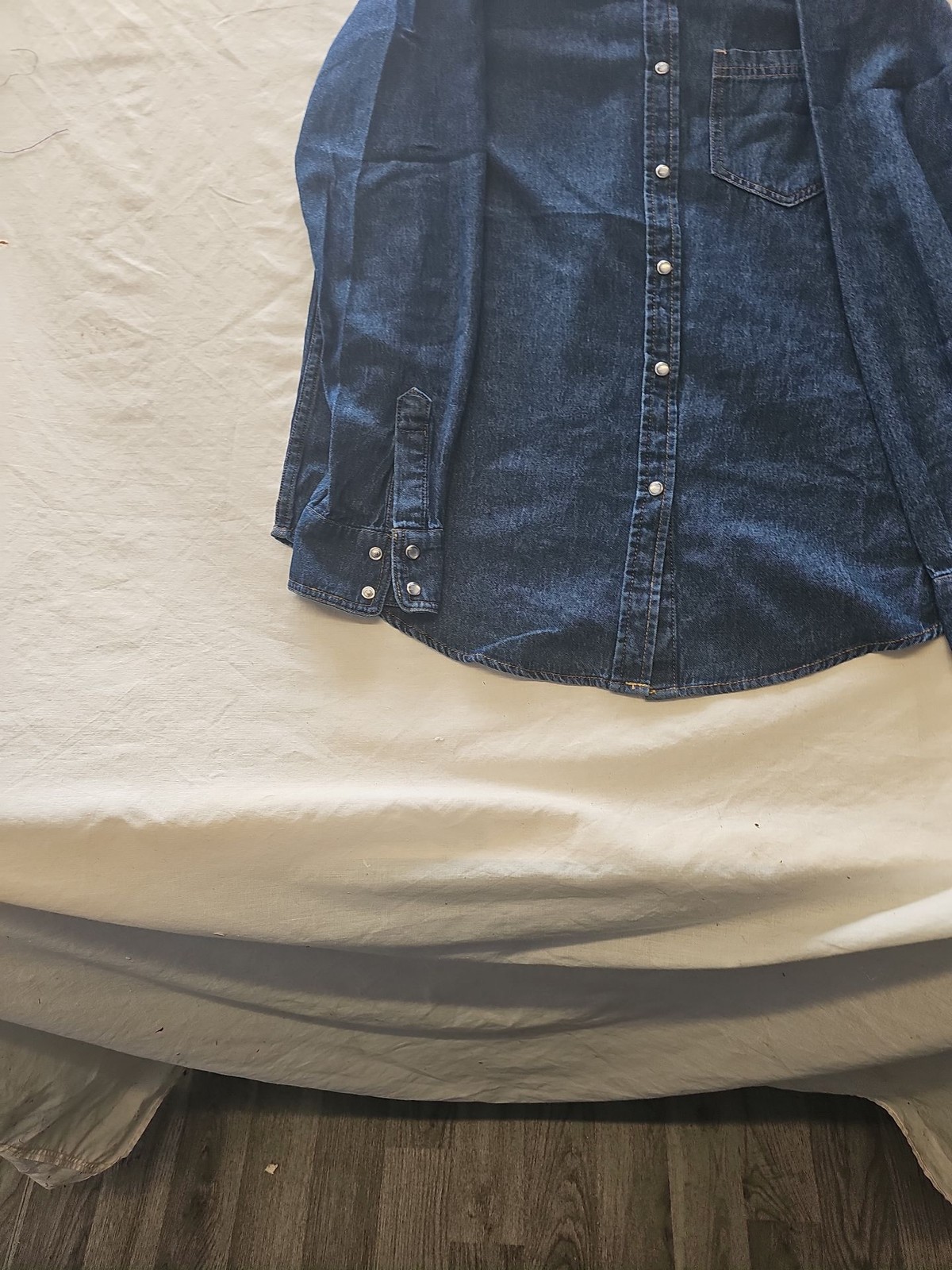 Peacocks Women's Indigo Blue Western Denim Shirt Size 8 376 - Image 8