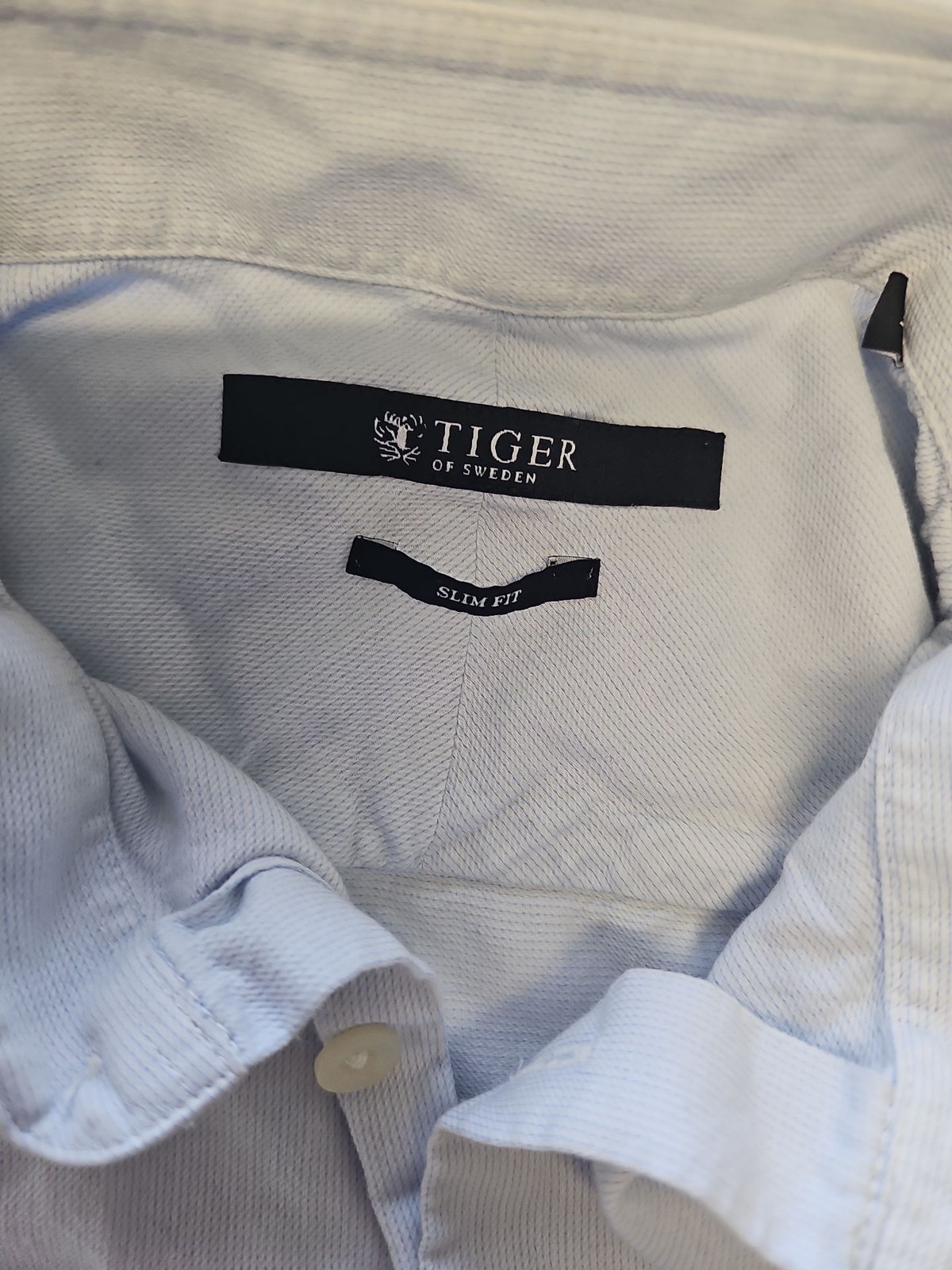 Tiger of Sweden Light Blue Slim Fit Cotton Shirt S41 A443