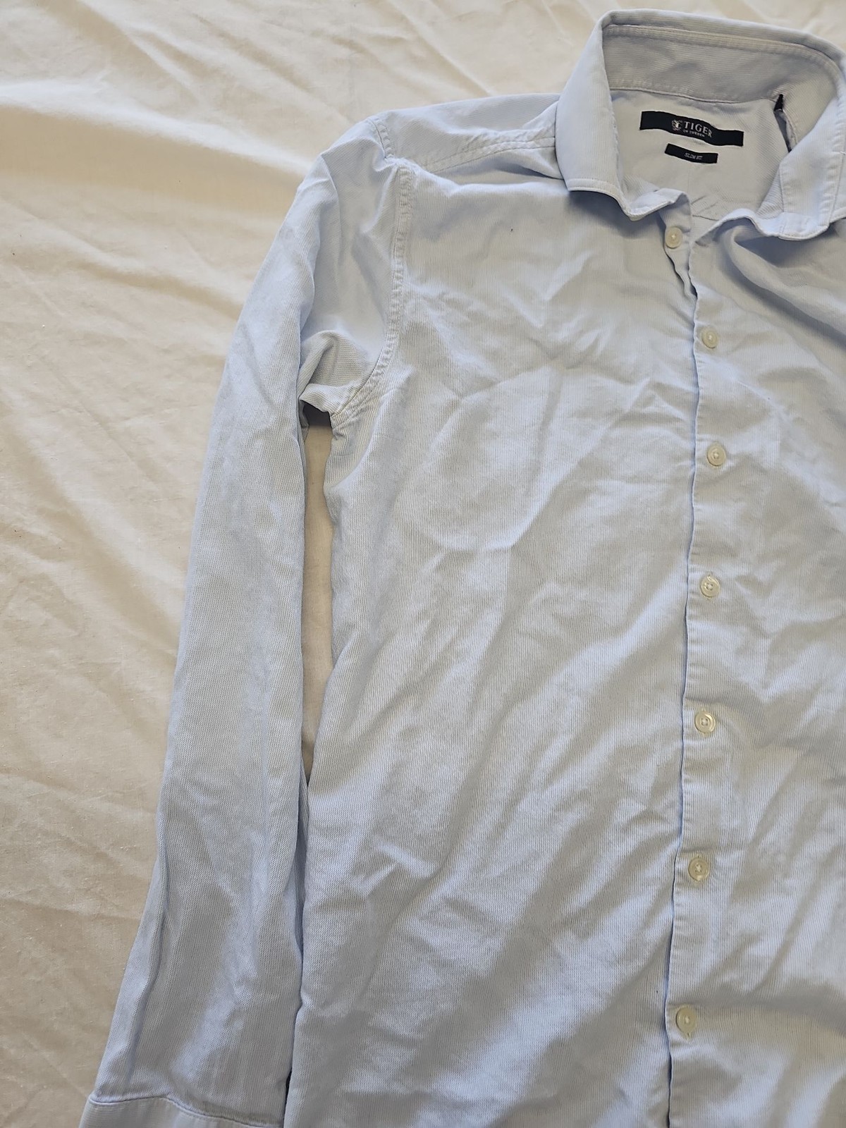 Tiger of Sweden Light Blue Slim Fit Cotton Shirt S41 A443 - Image 3