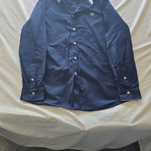 Crew Clothing Company Navy Blue Slim Fit Long Sleeve Shirt - XXL  320