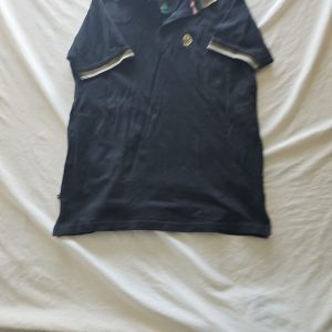 Luke Sport Men's Black Polo Shirt with Tipped Collar and Lion Logo  321