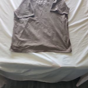 GUESS Originals Embroidered Logo T-Shirt Brown Large 322