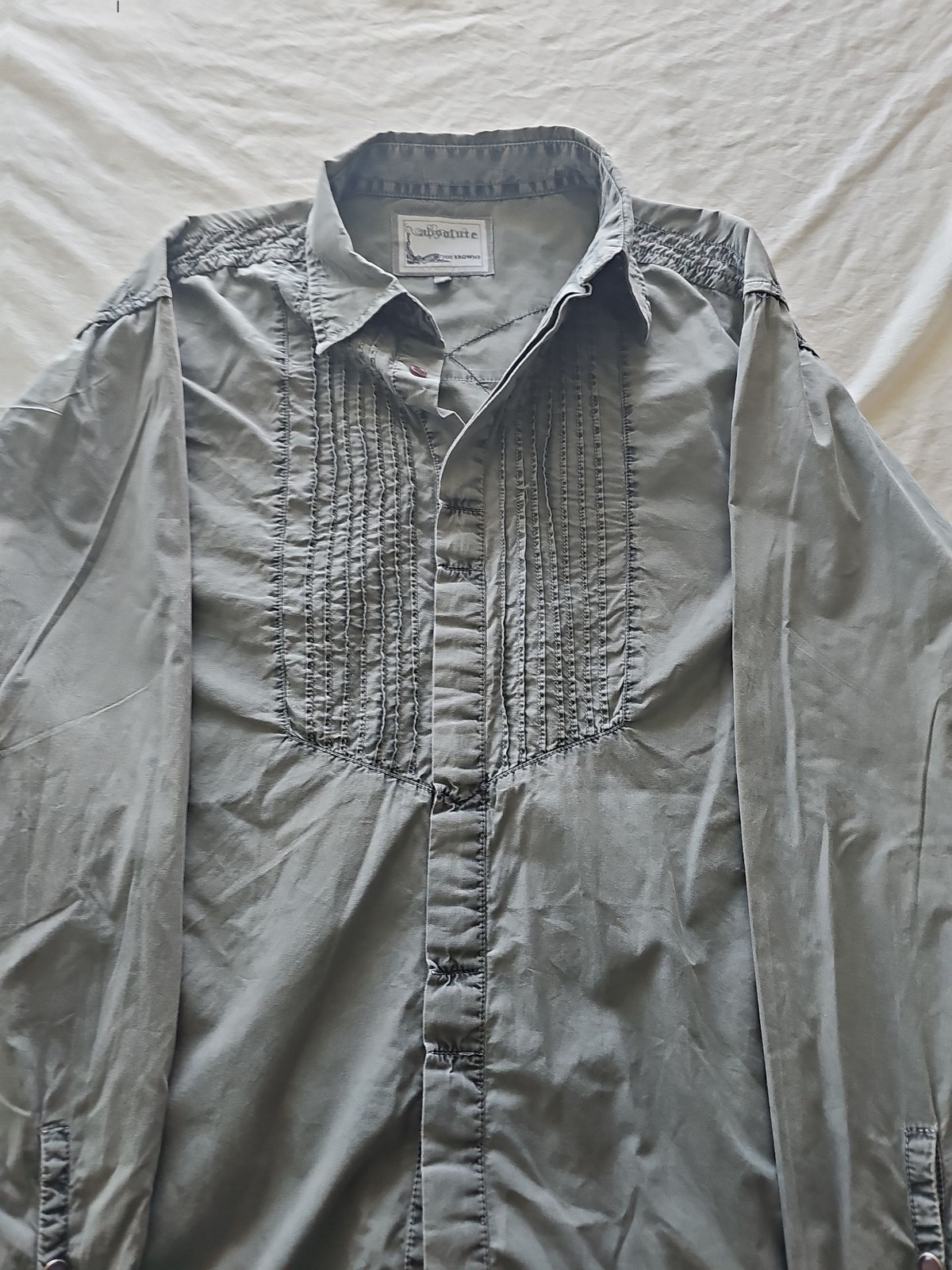 Joe Browns Absolute Men's Grey Pintuck Pleated Cotton Shirt 323 - Image 8