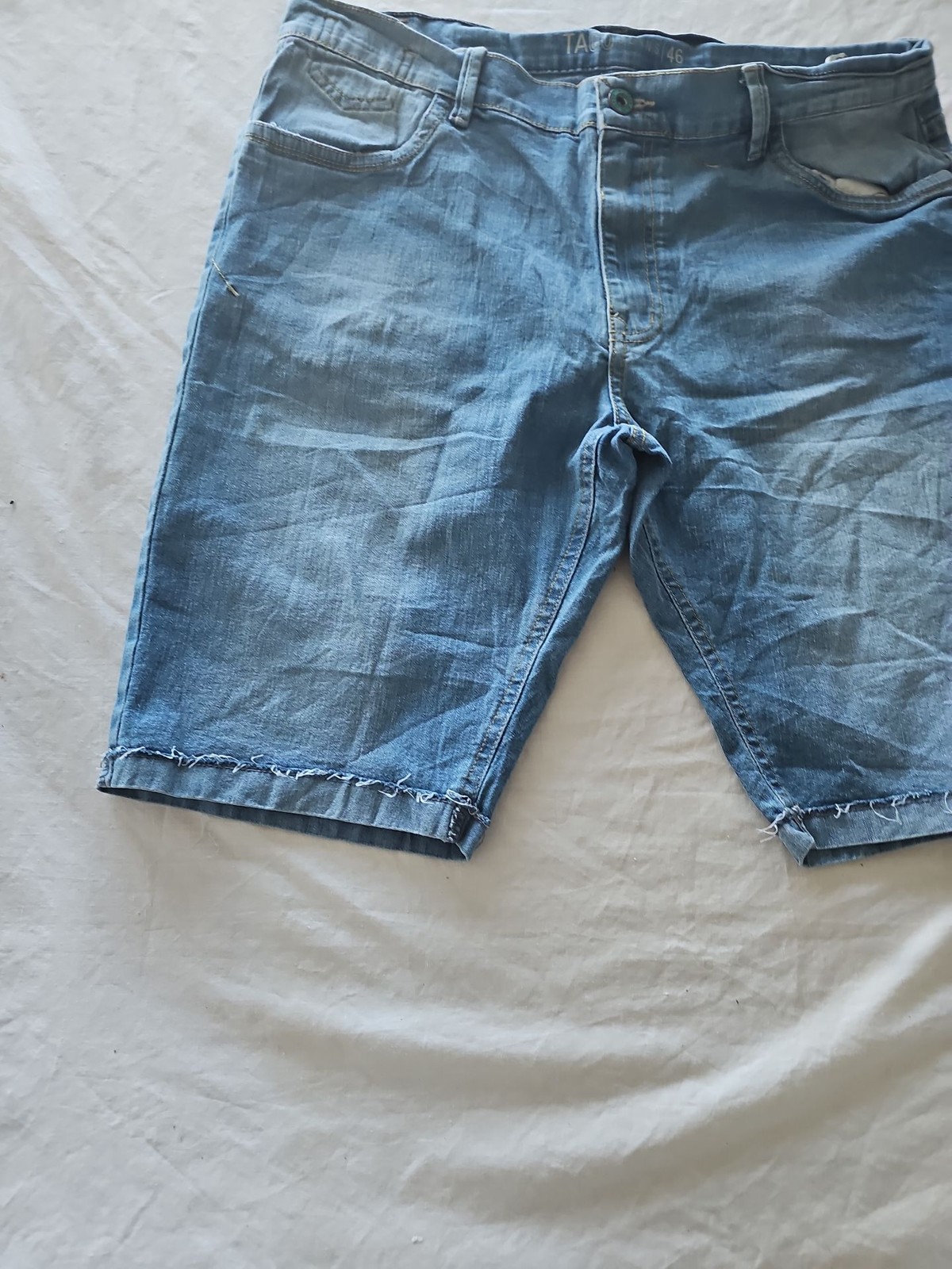 Taco Jeans Men's Light Wash Distressed Denim Shorts Size 46 354 - Image 8