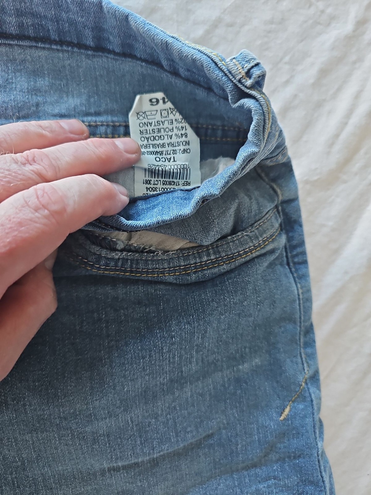 Taco Jeans Men's Light Wash Distressed Denim Shorts Size 46 354 - Image 10