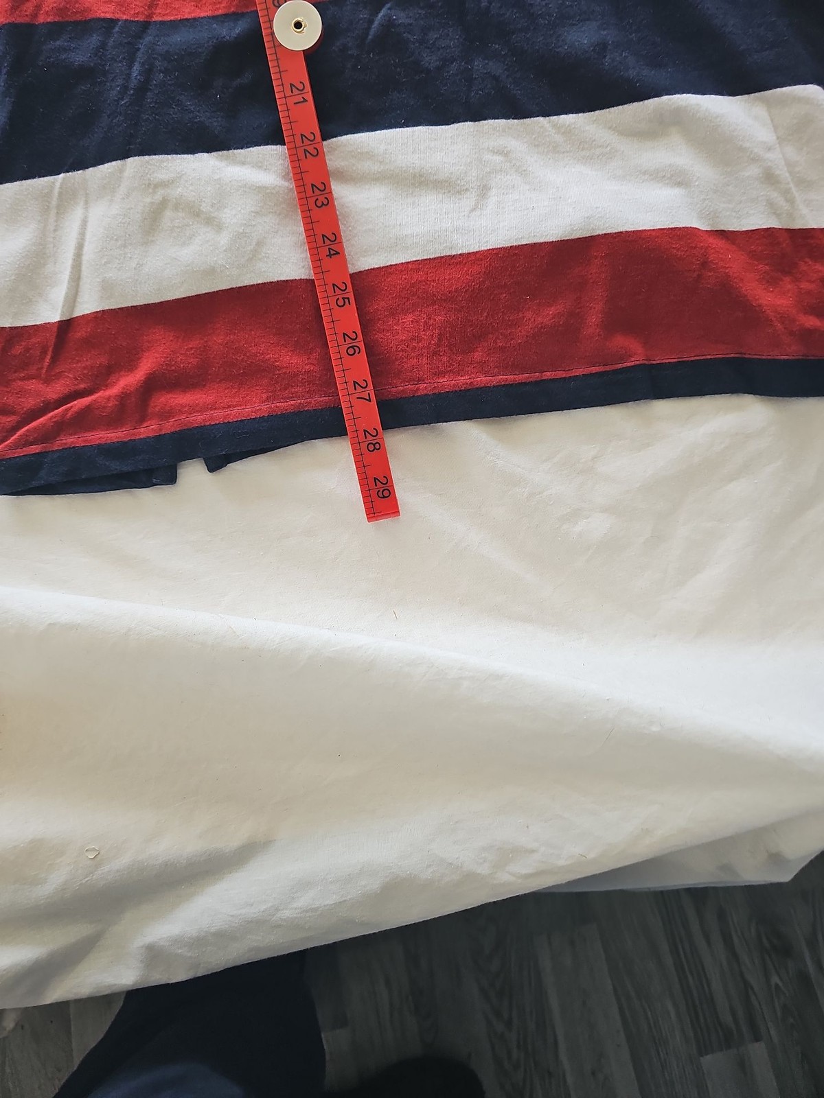 Vintage Striped Long Sleeve Rugby Shirt Red White and Blue 310 - Image 11