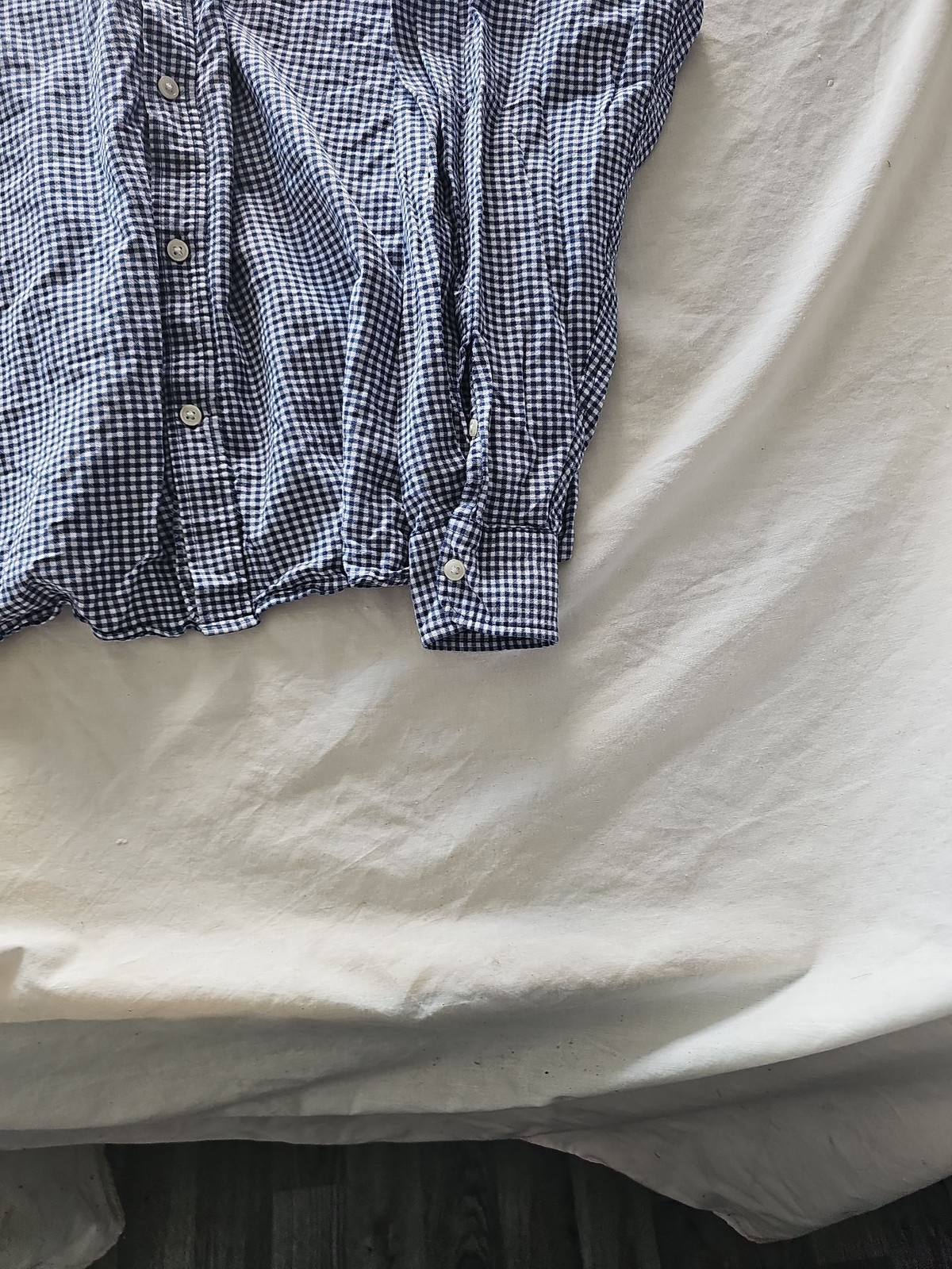 Tu Man Navy Blue Gingham Regular Fit Long Sleeve Shirt XXL 352 - Image 8