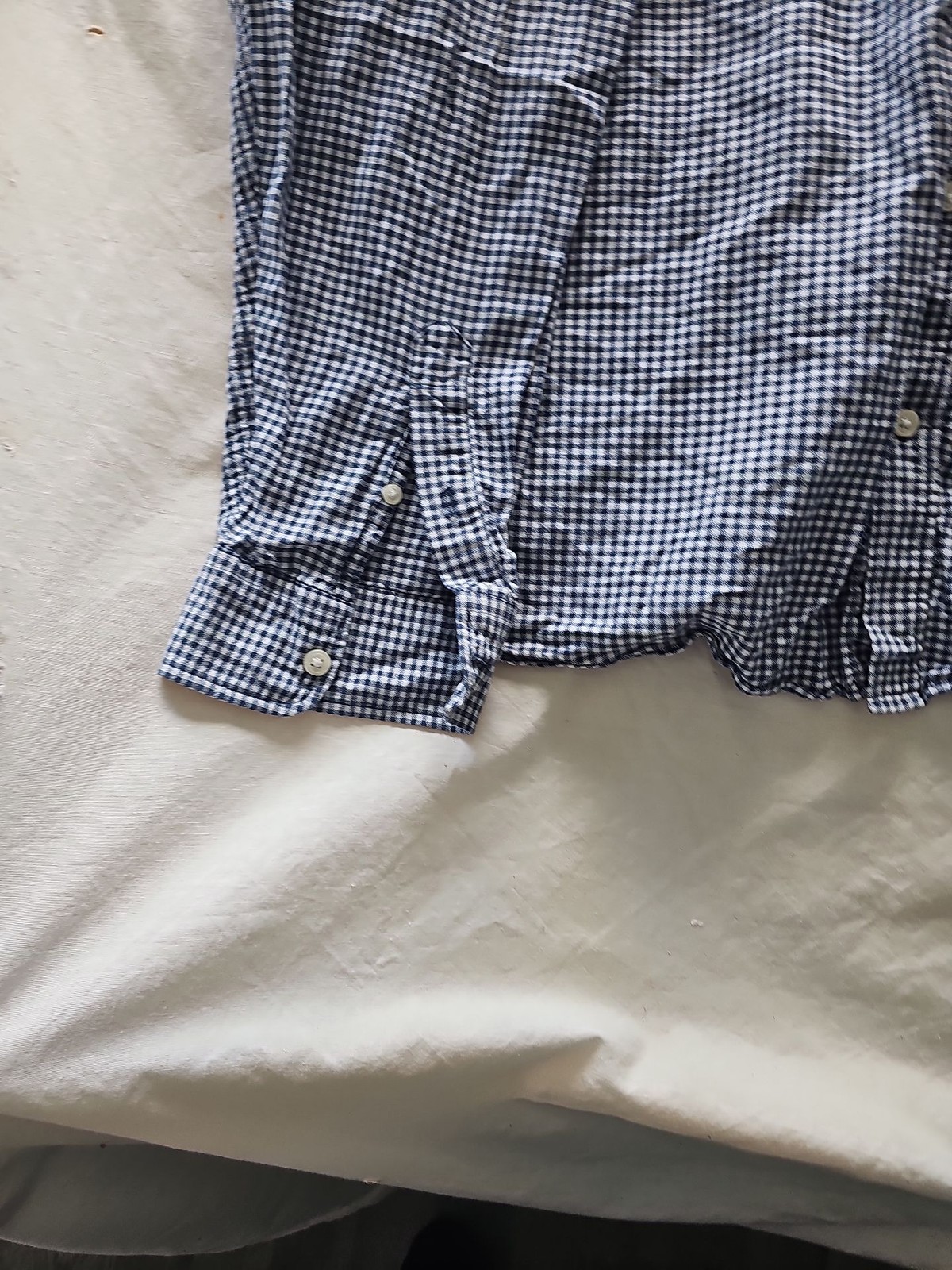 Tu Man Navy Blue Gingham Regular Fit Long Sleeve Shirt XXL 352 - Image 9