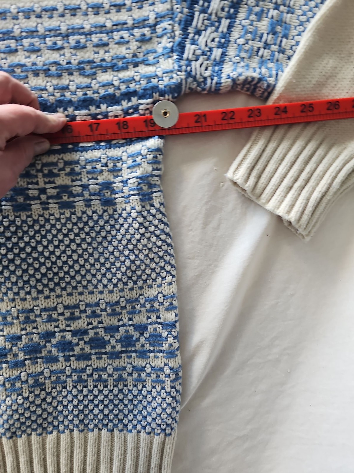Per Una Cream and Blue Fair Isle Knit Jumper 353 - Image 10