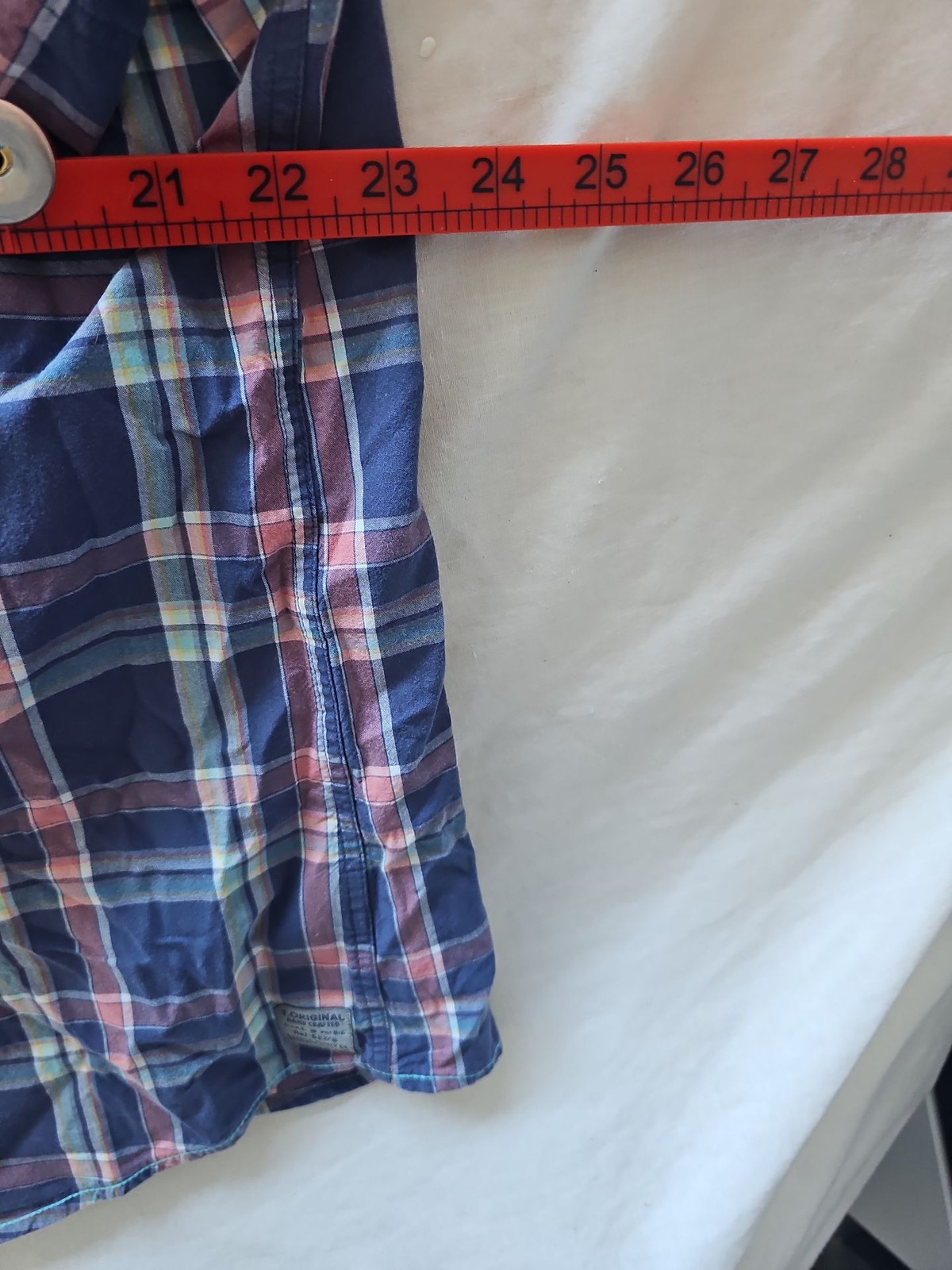 F&F Men's Blue Plaid Short Sleeve Casual Shirt XXL 288 - Image 8