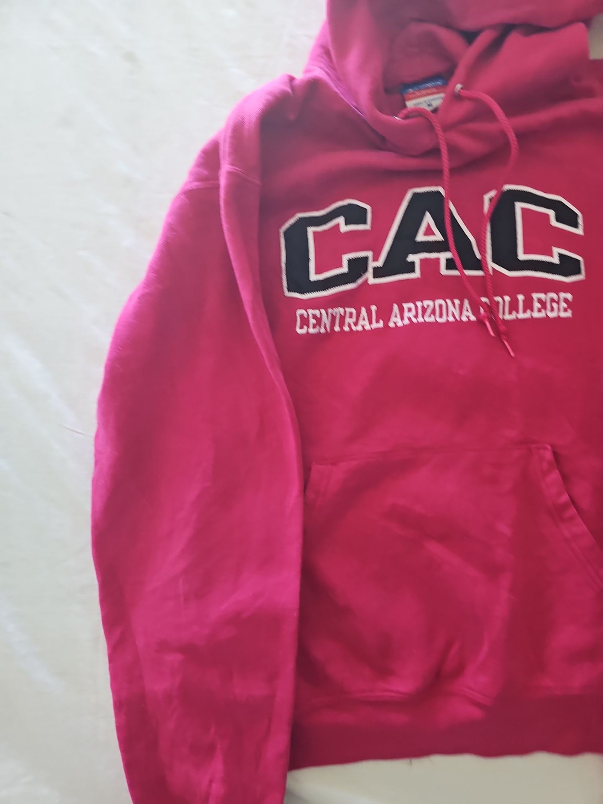 Champion Central Arizona College Hoodie Magenta Medium 285 - Image 9