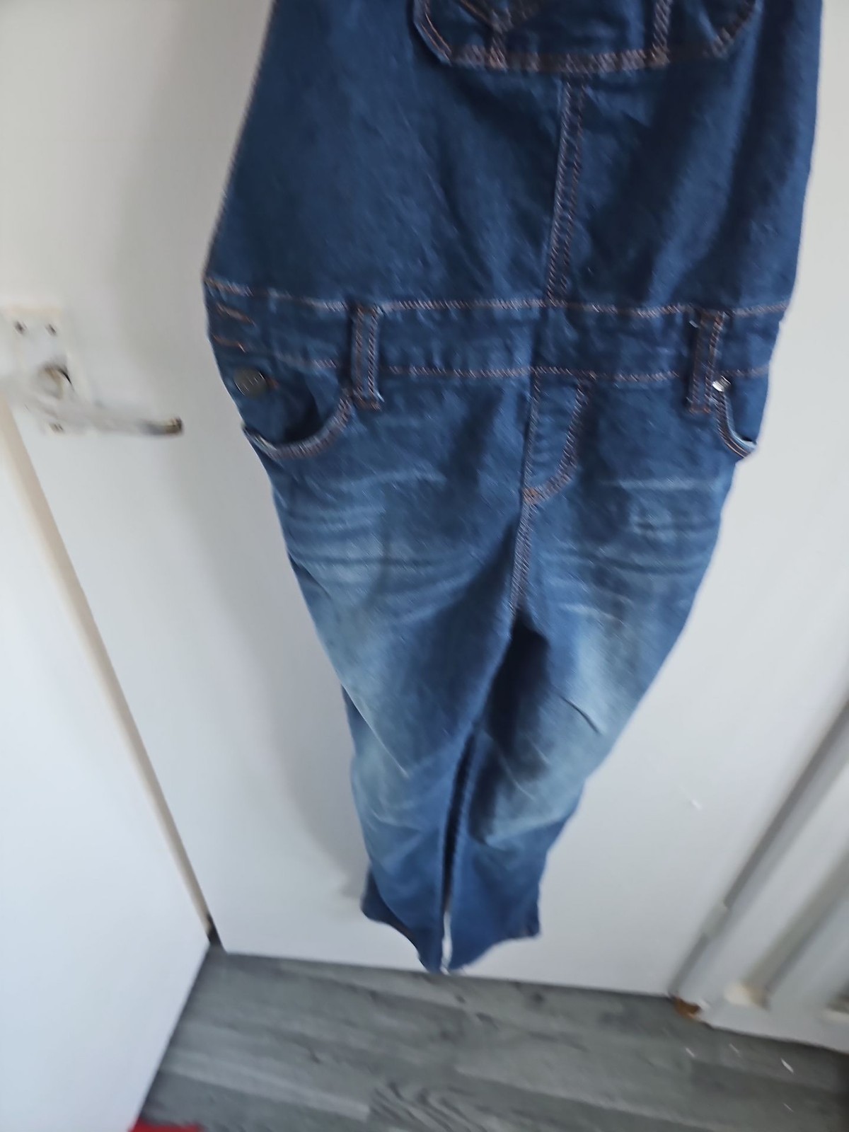 Vigoss Jeans Dark Wash Denim Overalls Size L 268 - Image 8