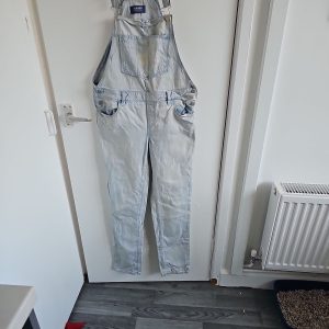 Old Navy Women's Light Wash Boyfriend Skinny Denim Overalls  272