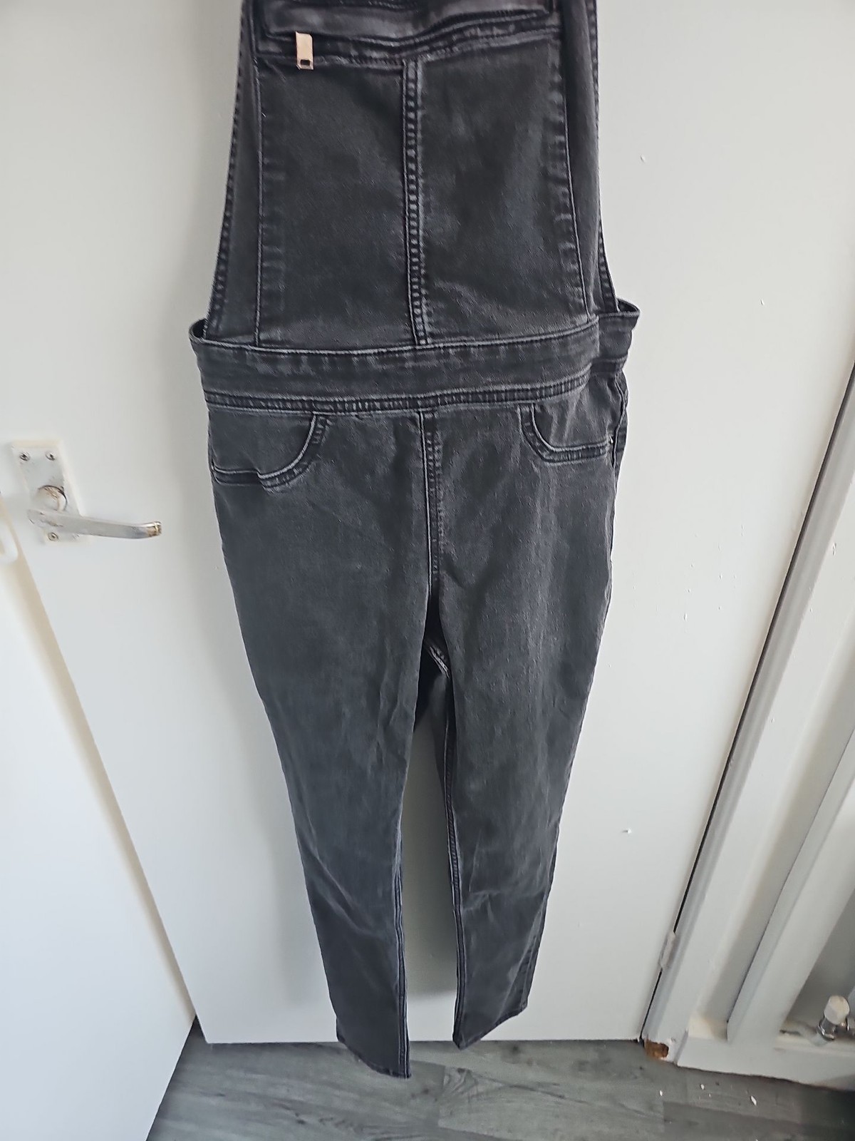 H&M Divided Grey Washed Denim Overalls Dungarees size 8 263 - Image 8