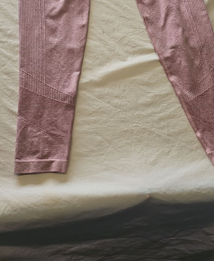 USA Pro Seamless High-Waisted Marl Leggings in Dusty Pink Uk18 727 - Image 7