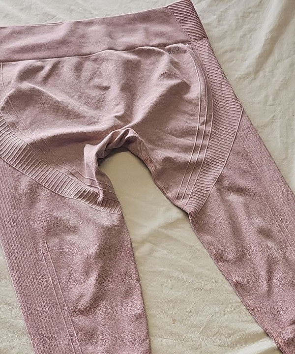 USA Pro Seamless High-Waisted Marl Leggings in Dusty Pink Uk18 727 - Image 10