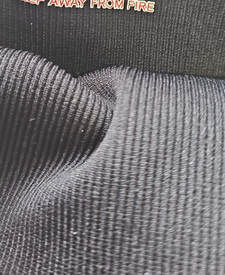 Black Ribbed High-Waist Seamless Leggings approx size 10 P730 - Image 10
