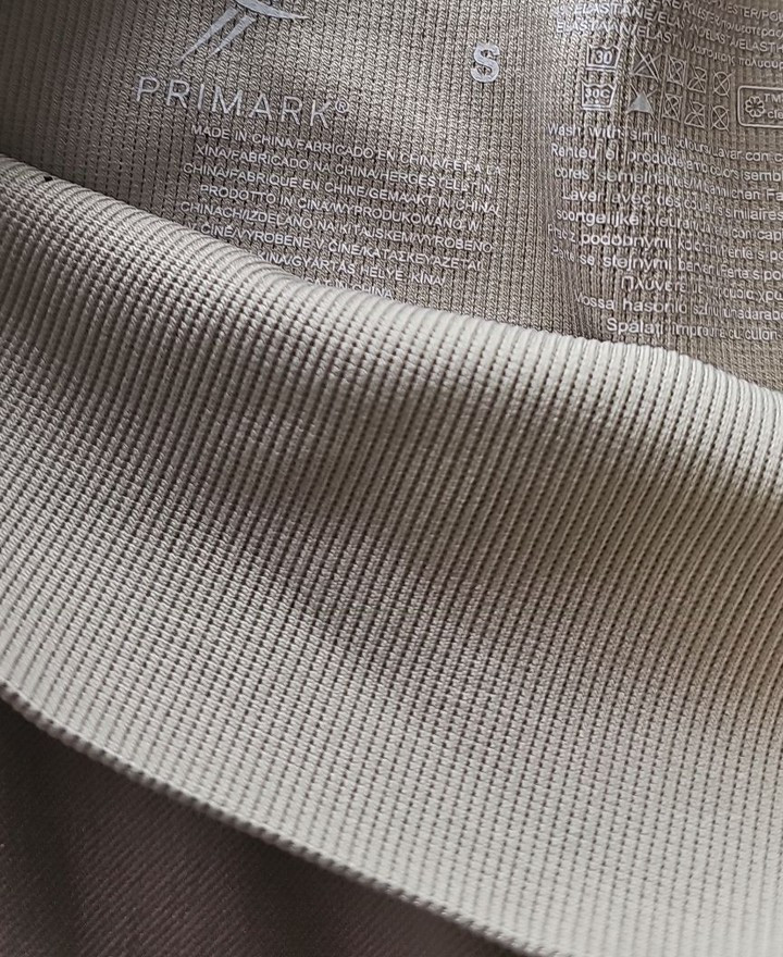 Primark Women's Seamless High-Waisted Ribbed Leggings in Stone P747 - Image 8
