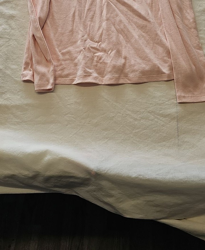 Tu Woman Peach Pink Henley Long Sleeve Top - Size 12 N580 - Image 6