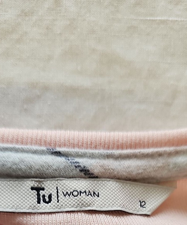 Tu Woman Peach Pink Henley Long Sleeve Top - Size 12 N580 - Image 7