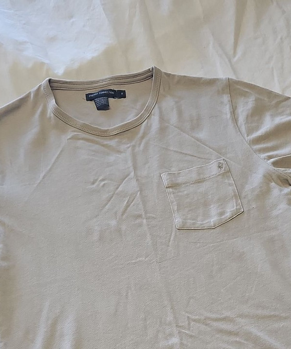 French Connection Men's Beige Pocket T-Shirt Size M Q769 - Image 11