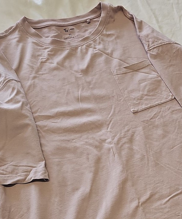 Tu Man Relaxed Fit Dusky Pink Pocket T-Shirt XL Q780 - Image 10