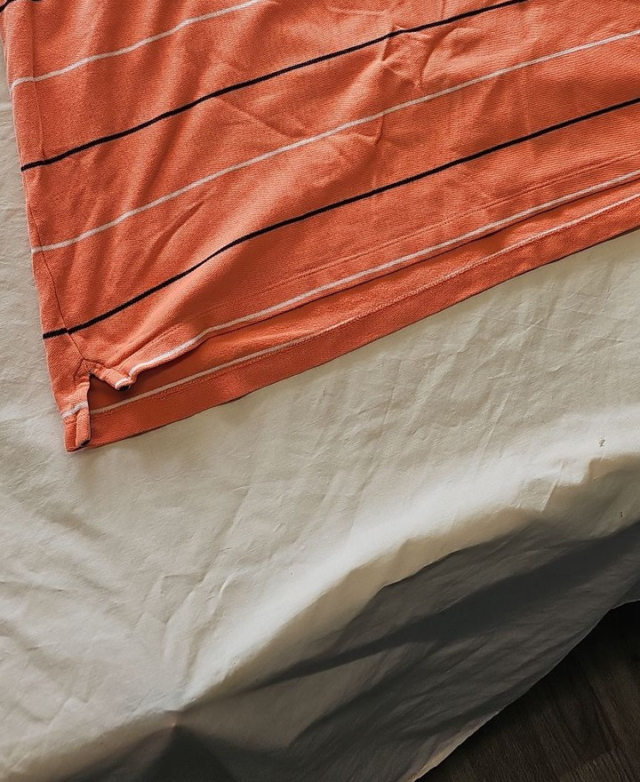Nautica True Deck Shirt Striped Polo XL Orange xl R784 - Image 12
