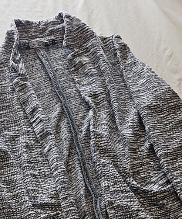 Debenhams The Collection Grey Textured Open Front Cardigan uk16 R787 - Image 11
