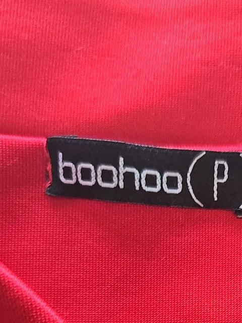 Boohoo Petite Red Off-the-Shoulder Bodycon Midi Dress uk 8 S809 - Image 10