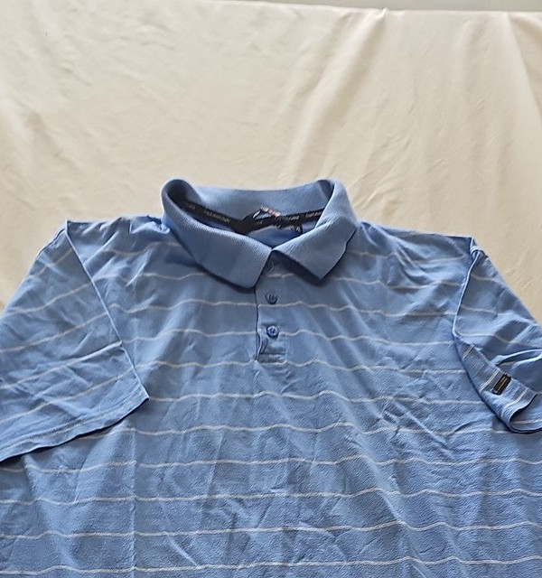 Colin Montgomerie Men's Striped Golf Polo Shirt Blue XL S814 - Image 8