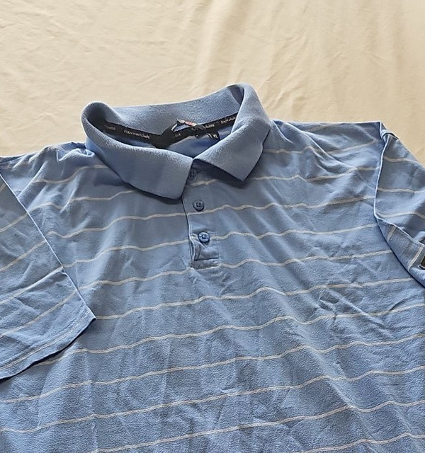 Colin Montgomerie Men's Striped Golf Polo Shirt Blue XL S814 - Image 12