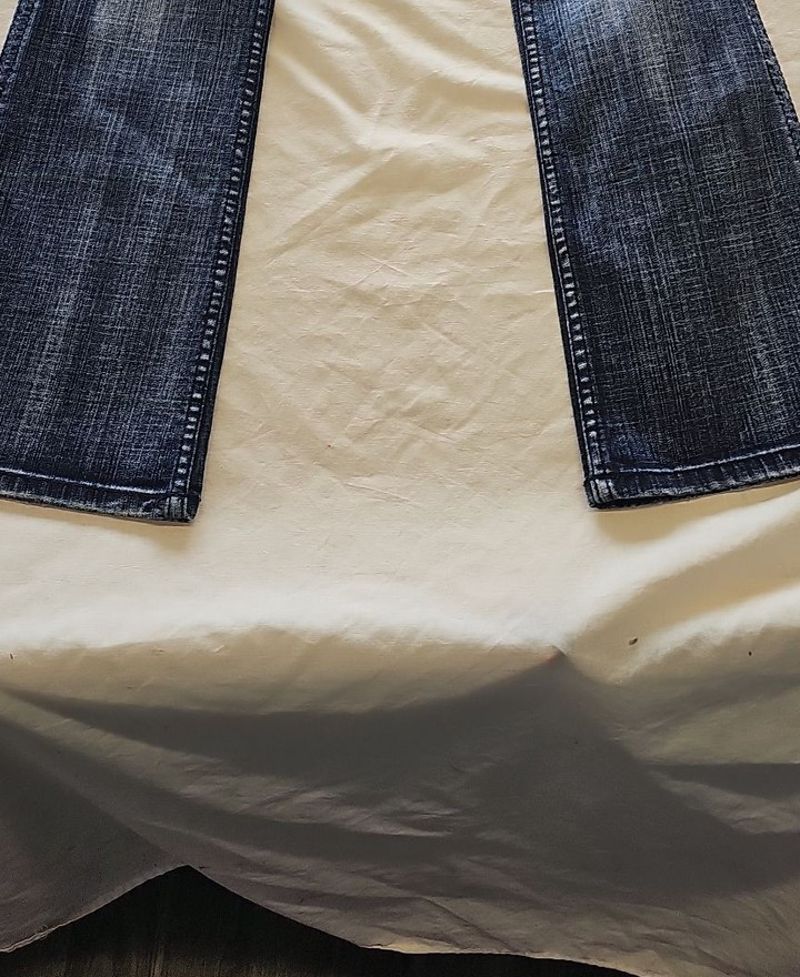 River Island Y2K Vintage Dark Wash Flare Jeans Size 8 T825 - Image 8