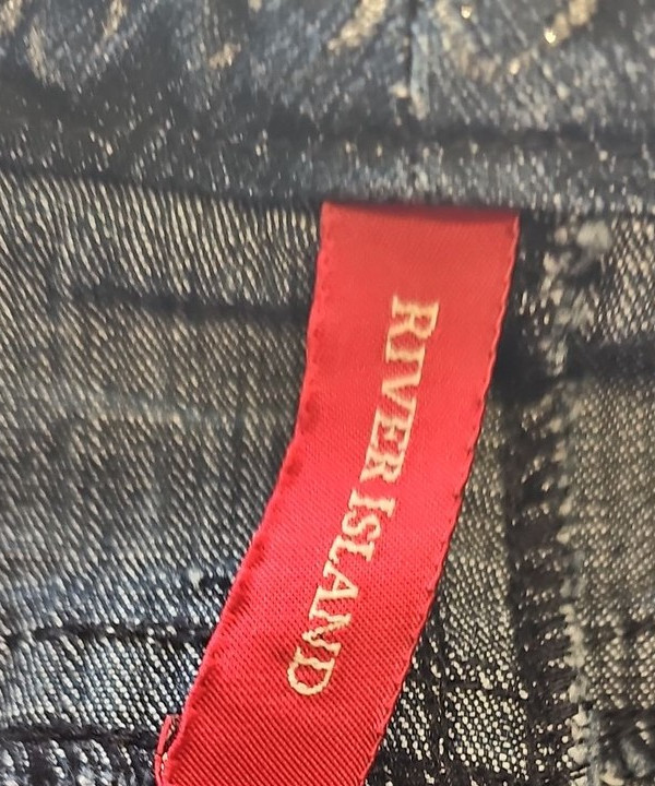 River Island Y2K Vintage Dark Wash Flare Jeans Size 8 T825 - Image 9