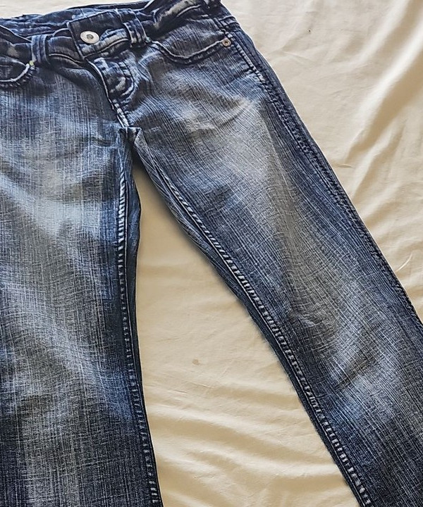 River Island Y2K Vintage Dark Wash Flare Jeans Size 8 T825 - Image 11