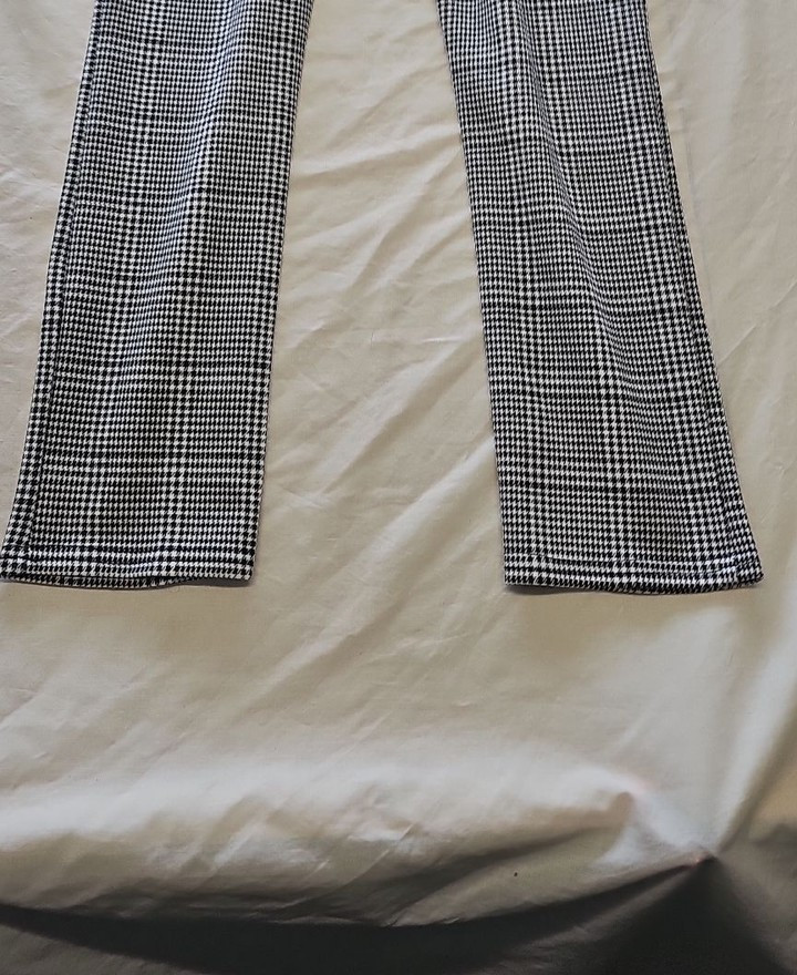 PixieGirl Monochrome Houndstooth Print Flare Leg Trousers - NWT uk8 T826 - Image 7