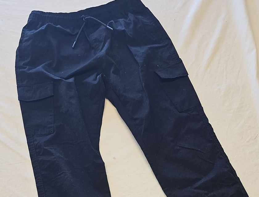 Primark Denim Co. Kids Black Cargo Jogger Trousers 13-14 YRS V852 - Image 10