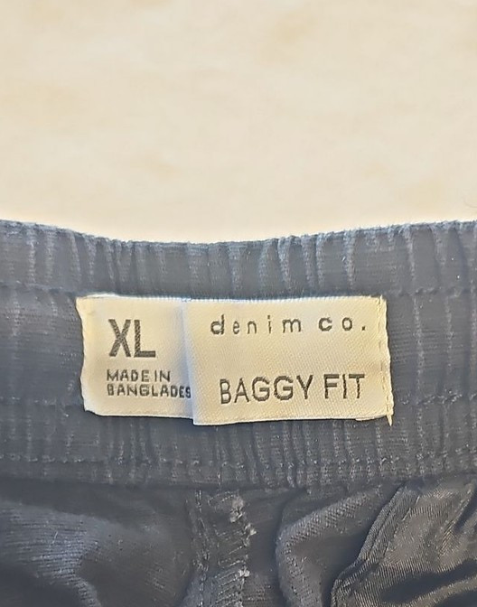 Denim Co. Mens Black Baggy Fit Multi-Pocket Cargo Trousers V853 - Image 8
