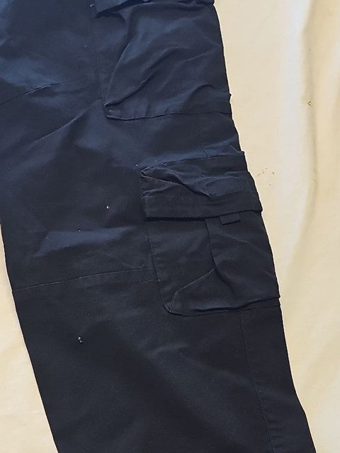 Denim Co. Mens Black Baggy Fit Multi-Pocket Cargo Trousers V853 - Image 7