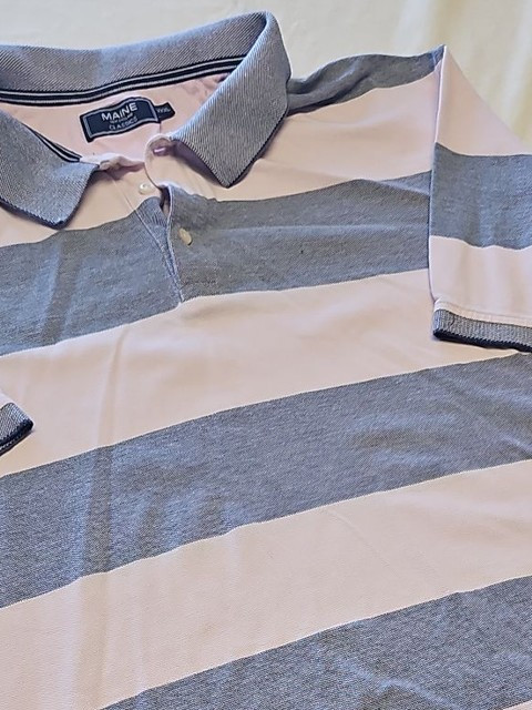 Maine New England Classics XXXL Striped Polo Shirt V854 - Image 6