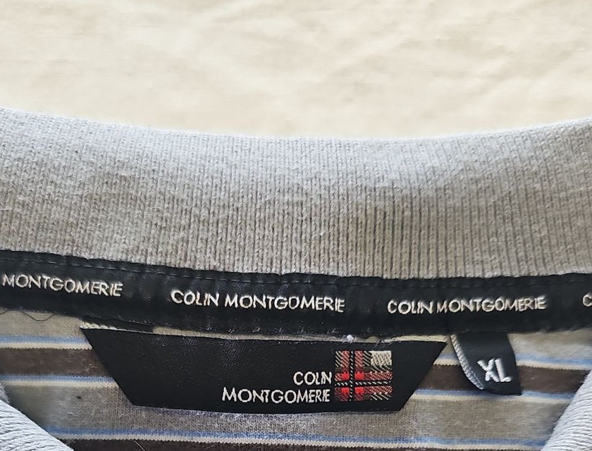 Colin Montgomerie Striped Golf Polo Shirt XL U842 - Image 8