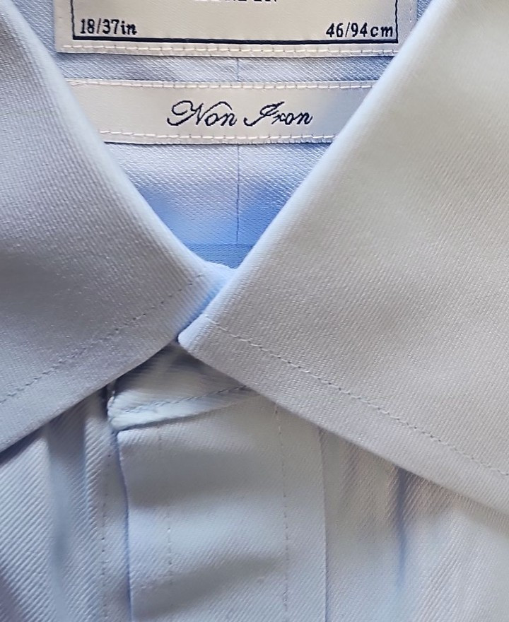 Charles Tyrwhitt Men's Light Blue Non-Iron Twill Dress Shirt - 18/37in U845 - Image 11