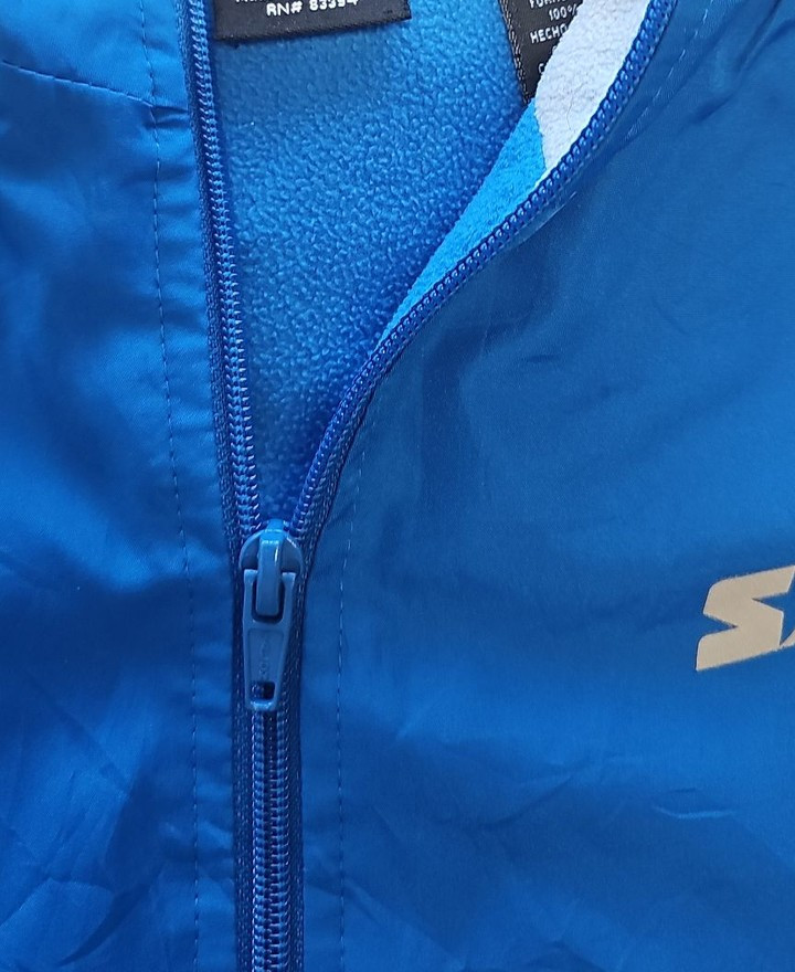 Vintage Starter Blue Track Jacket Medium Men's Windbreaker M X868 - Image 10