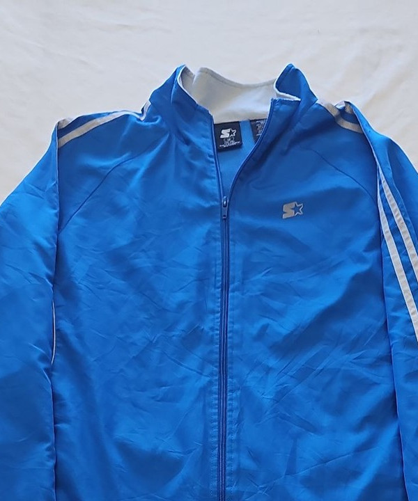 Vintage Starter Blue Track Jacket Medium Men's Windbreaker M X868 - Image 7